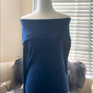 COPY - Long sweater off shoulder teal
